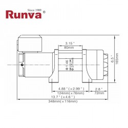CABRESTANTE EWP3500 - 1588kg, 12v mando inalámbrico y cable sintéticoO Y CABLE SINTÉTICO