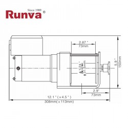CABRESTANTE EWX2000 - 900kg 12v con mando inalámbrico y cable sintético