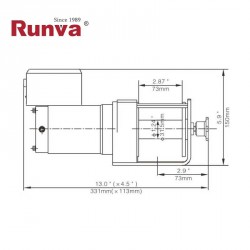 CABRESTANTE EWX3000 - 1360kg 12v mando inalámbrico y cable sintético