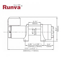 CABRESTANTE EWP2500 - 1134kg, 12v mando inalámbrico y cable sintético